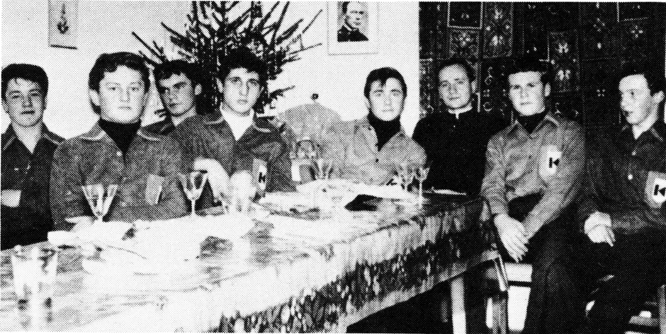 Jungkolping 1967 - v.l.: Anton Zerle, Helmut Schickinger, Walter Hitzler, Peter Karg, Rolf Blessing, Kpl. Erich Urbanek, Hans Mesch, Georg Blau