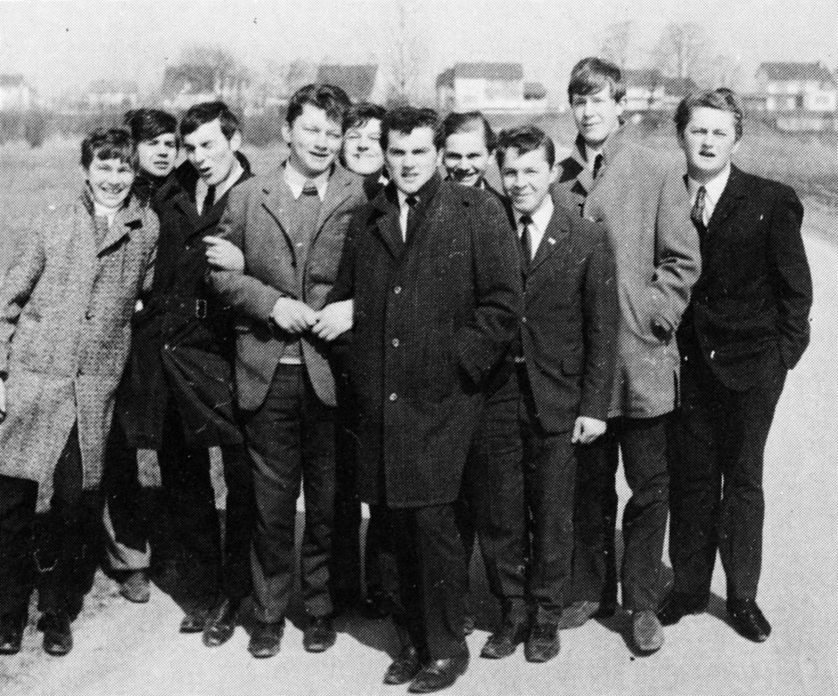 Osterspaziergang der Kolpingler - v.l. Albert Veh, Herbert Holzner, Albert König, Alfred Hitzler, Winfried Seitz, Konrad Karg, Karl Pogoreutschnig, Gerald Giggenbach, Gerhard Kommer, Helmut Schickinger