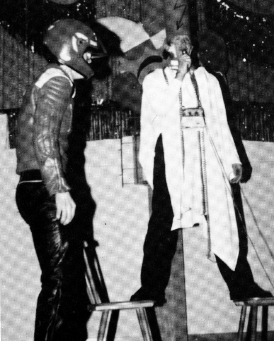 Unser großer Präses - Albert Zech beim Faschingsball 1986 mit Kaplan Horst Borchert